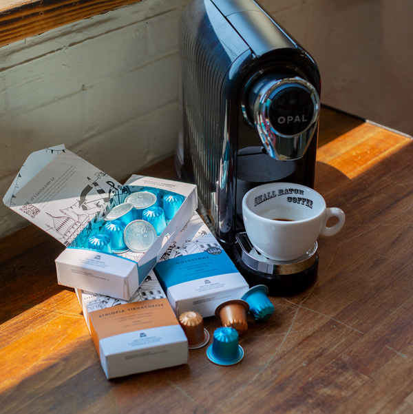 Ethiopia Yirgacheffe Coffee Pods - Small Batch Coffee Roasters - Goldstone Coffee Pods - Opal Pod Machine