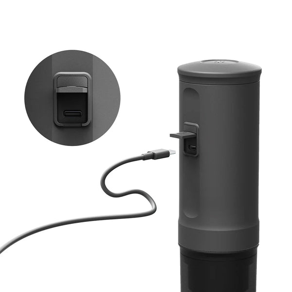 OutIn Nano Portable Espresso Machine (Space Grey) - Small Batch Coffee Roasters Easy Charging