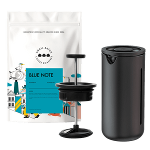 Ground Coffee and Timemore French Press