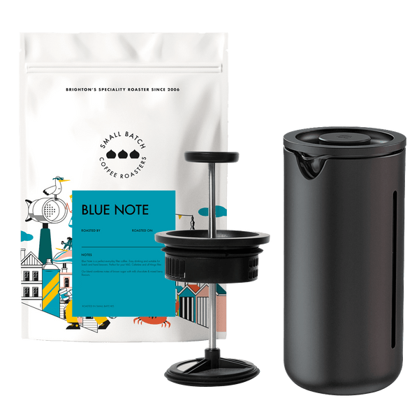 Ground Coffee and Timemore French Press